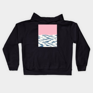 Blue waves Kids Hoodie